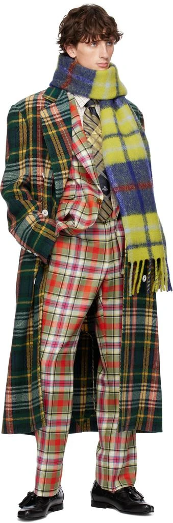 Vivienne Westwood Green & Blue Tartan Scarf 3