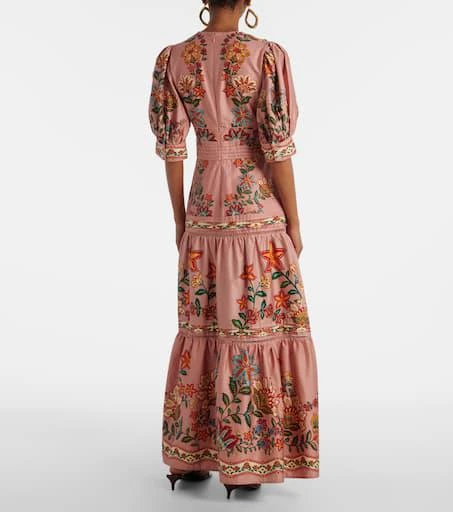 Farm Rio Floral tiered cotton maxi dress 3