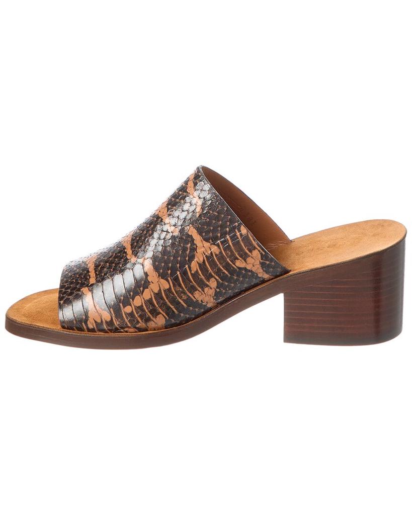 Clergerie Vinny Snake-Embossed Leather Sandal