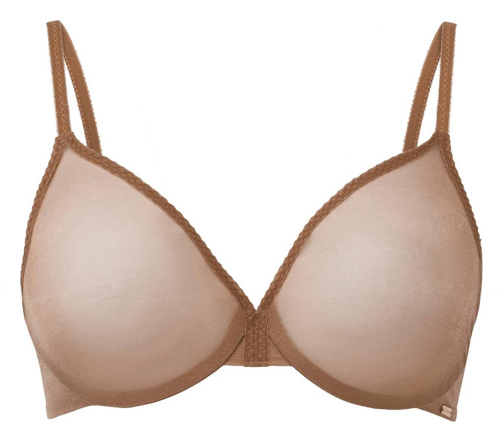 Gossard Glossie Sheer Bra In Bronze