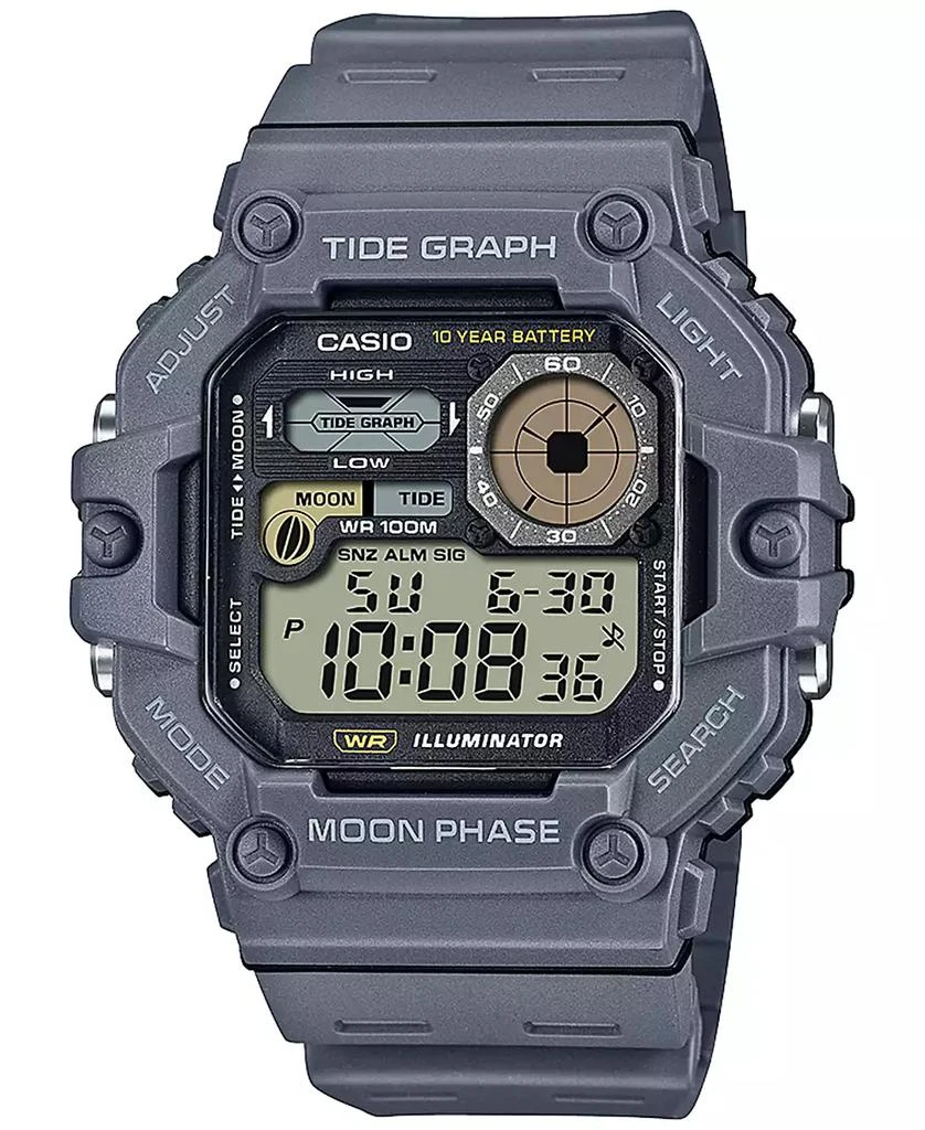 Casio Men's Digital Gray Resin Strap Watch 42mm, WS1700H-8AV 1
