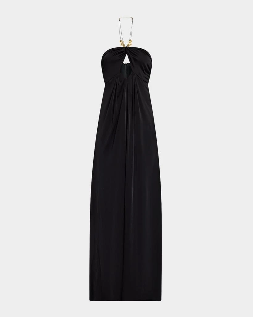 green emerald velvet dress Miss Circle Women Sabrina Butter Yellow High Slit Jacquard Maxi Dress