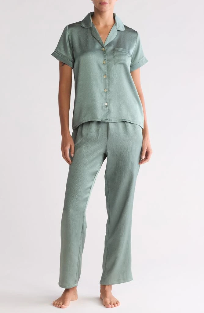 Nicole Miller Hammered Satin Pajamas 1