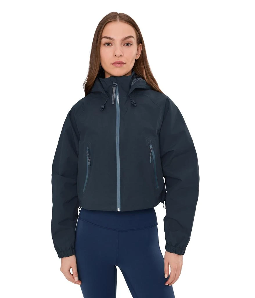 Beyond yoga Rain Or Shine Adjustable Hooded Rain Jacket