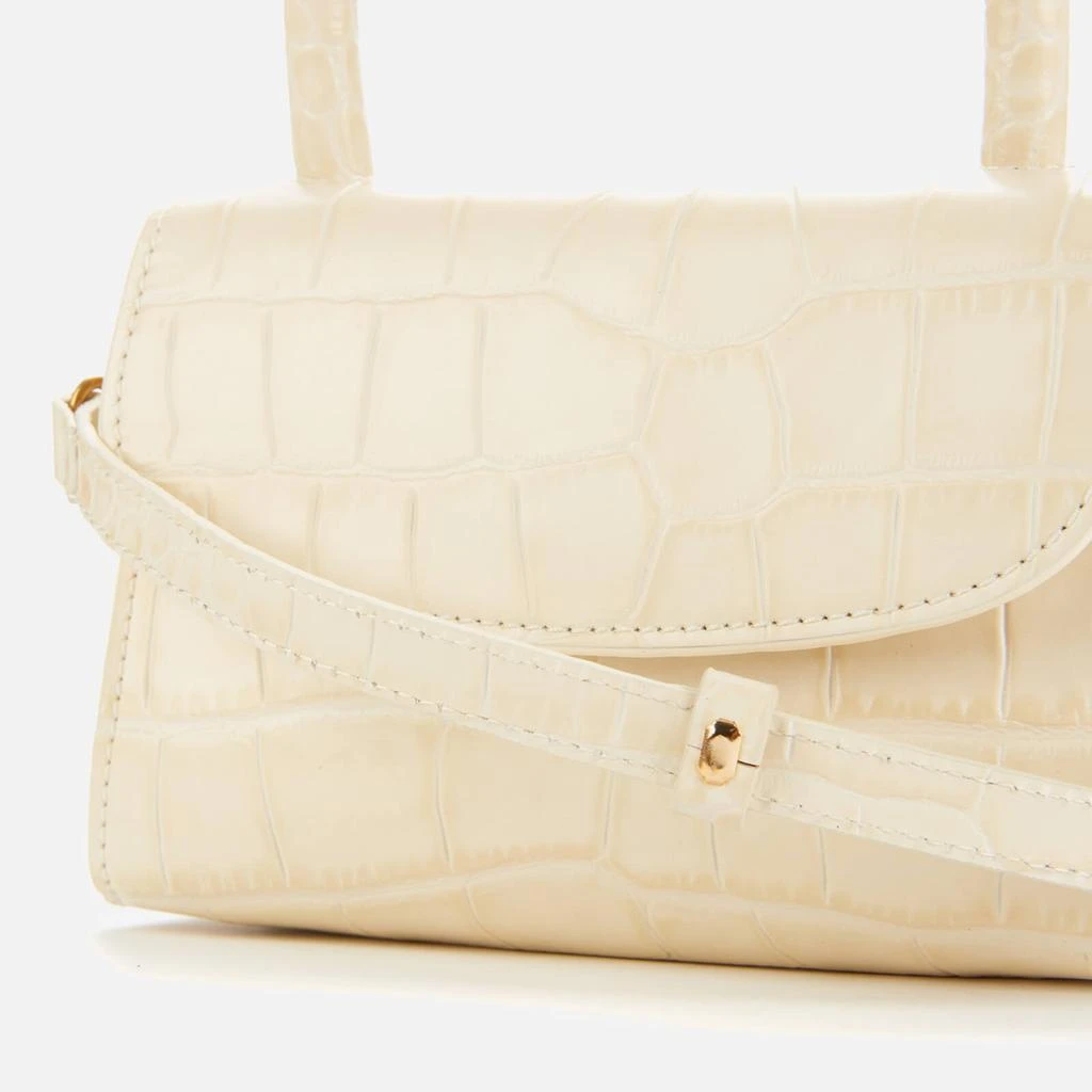 by FAR Women's Mini Croco Top Handle Bag - Cream 3