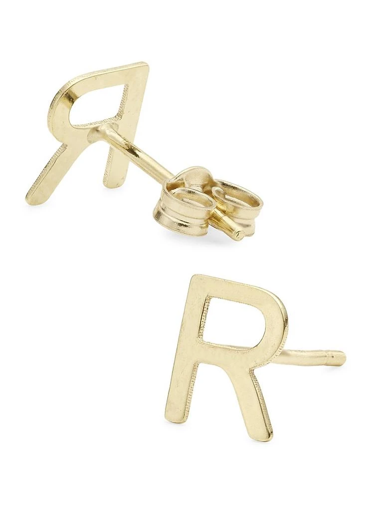 Saks Fifth Avenue Collection 14K Yellow Gold Single Initial Stud Earring 3