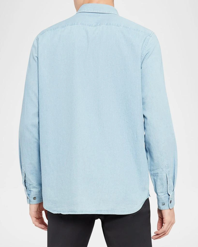 Theory Men's Noll Serge Chambray Button-Down Shirt 3