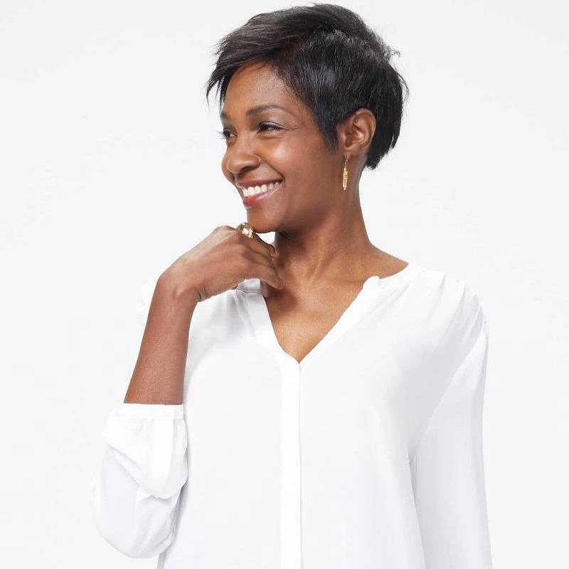 NYDJ Pintuck Blouse In Petite 1