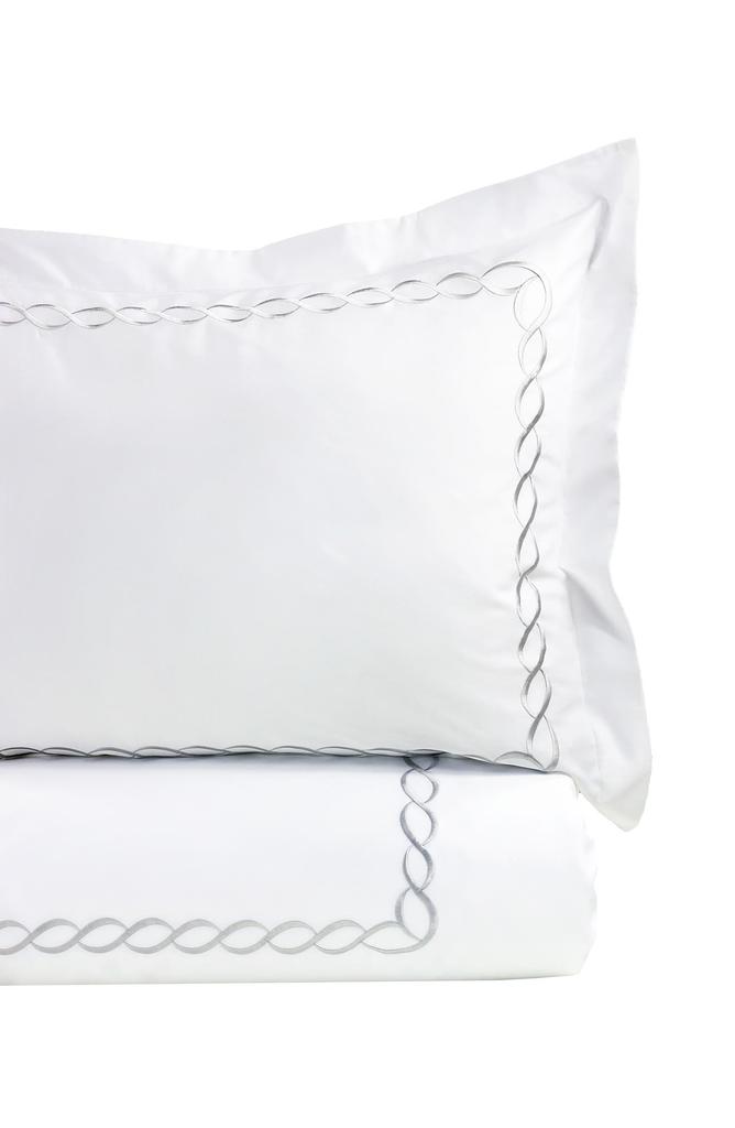 Melange Home Rope Embroidered 600 Thread Count Cotton 2-Piece Duvet Set
