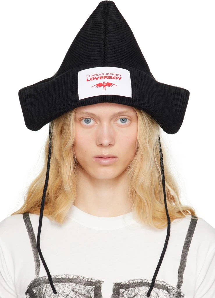 Charles Jeffrey Loverboy Black Paper Boat Beanie 1