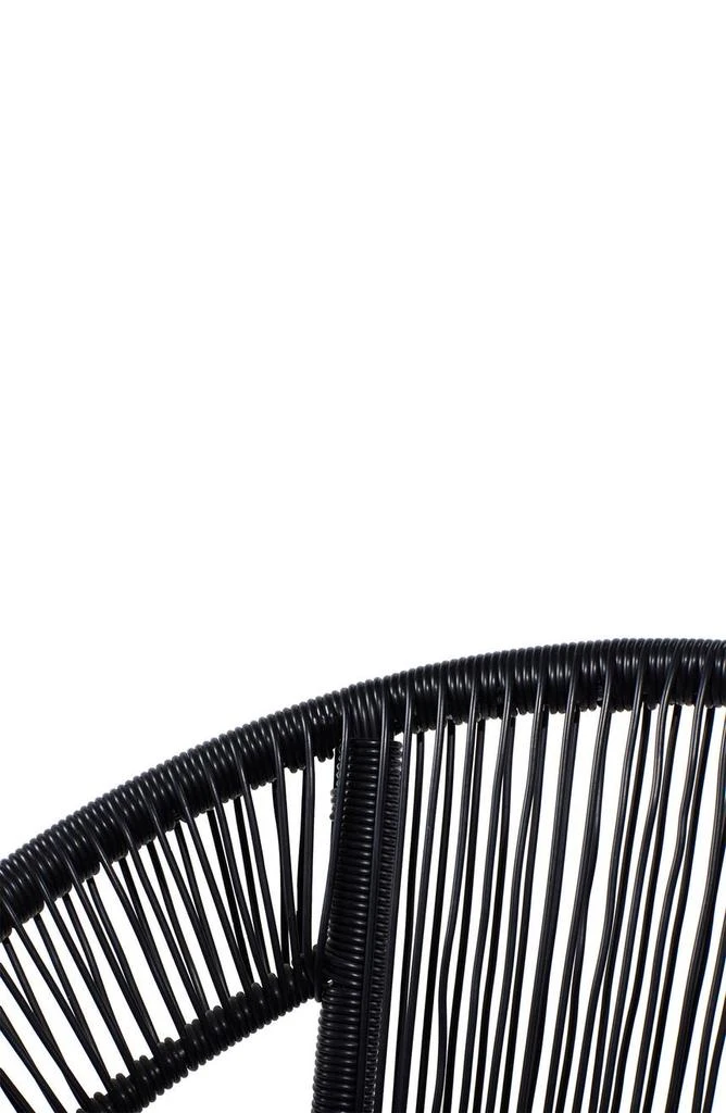 UMA Black Plastic Rattan Outdoor Chair 3