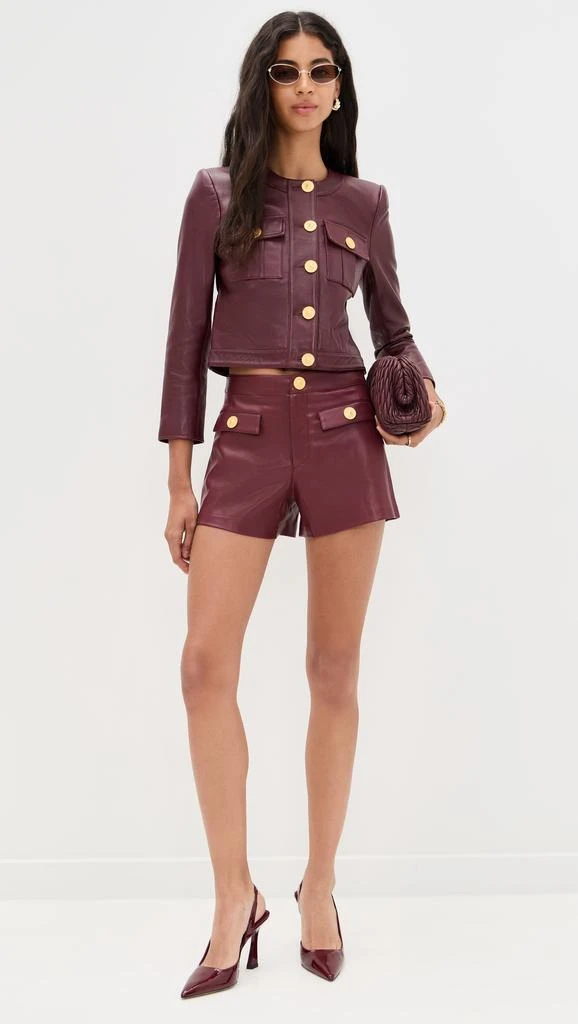 LAGENCE Dionne Faux Leather Shorts 7