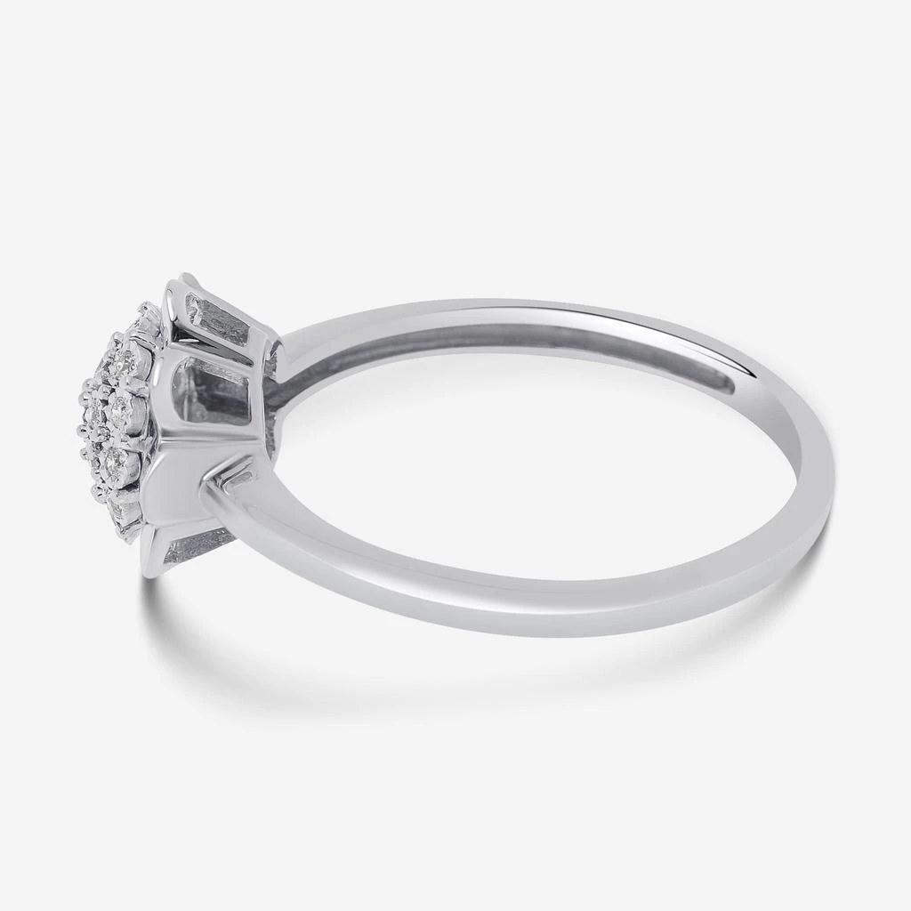 Bliss Bliss By Damiani 18K White Gold, Diamond Cluster Ring Sz 6.5 20089423 3