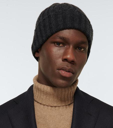 Thom Sweeney Ribbed cashmere beanie