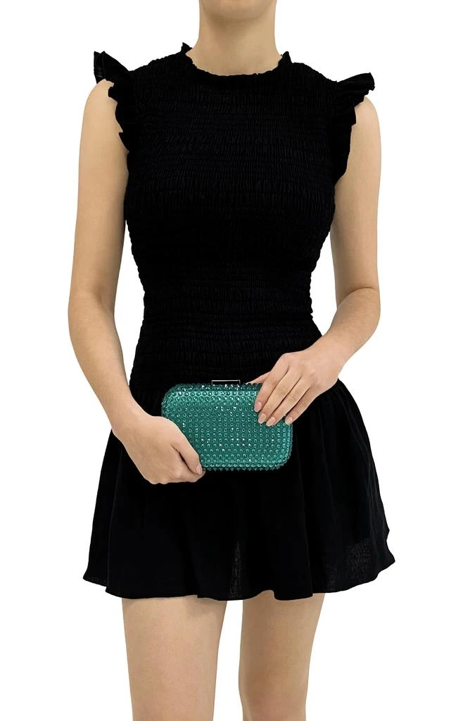 Olga Berg Caydence Hot Fix Crystal Clutch 7