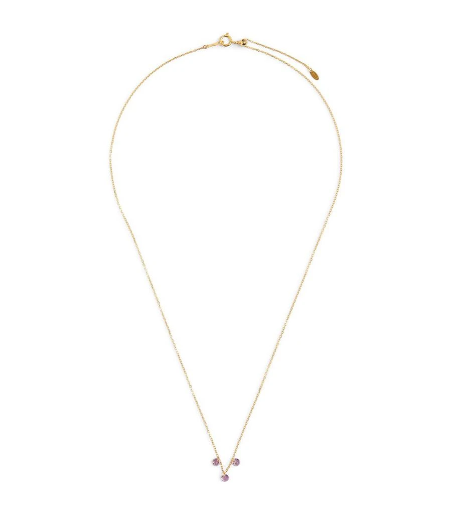 Persée Yellow Gold and Sapphire La Vie en Rose Necklace 1