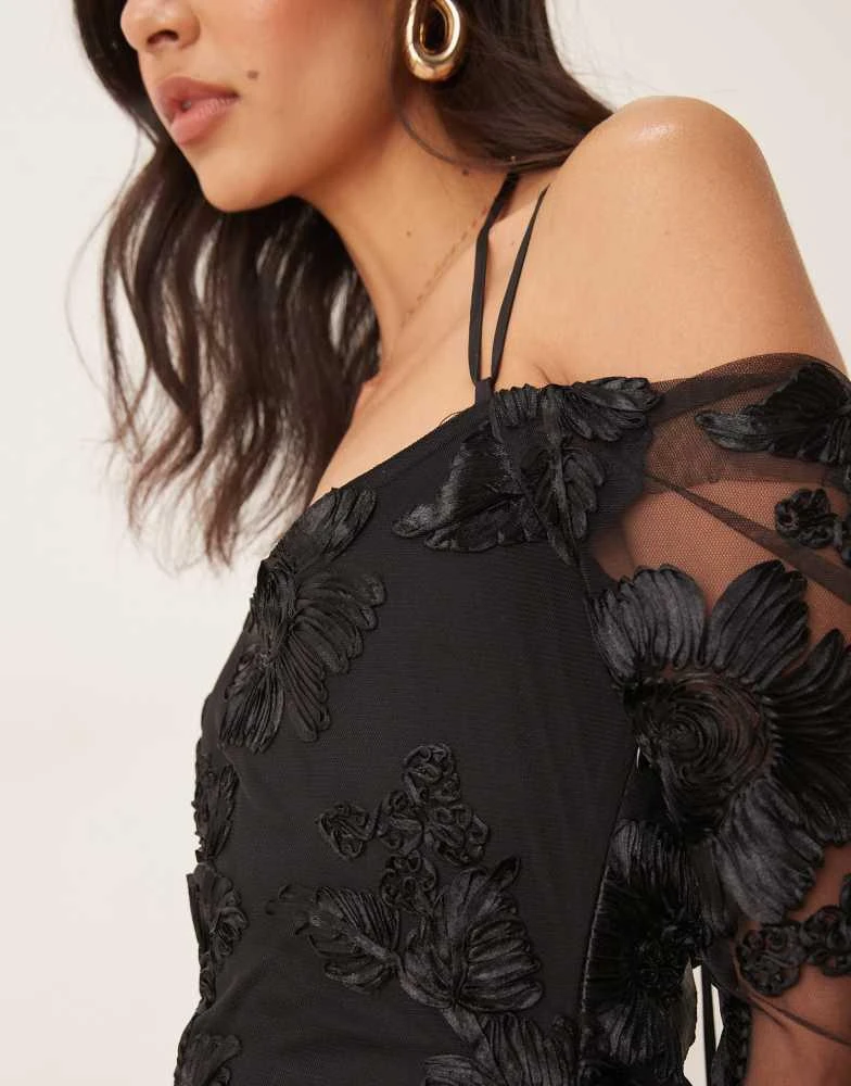 Shop Pretty Lavish Jamila long sleeve maxi dress in black floral on Sale at  BeyondStyle  Get 11% Off Pretty Lavish Jamila long sleeve maxi dress in  black floral with Limited-Time Flash