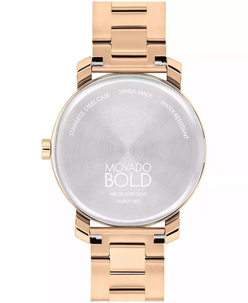 Movado Women's Bold Access Swiss Quartz Ionic Plated Carnation Gold Steel Watch 34mm 3