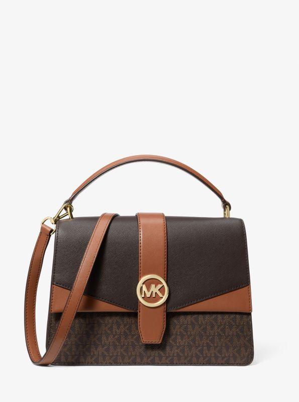 Michael Kors Greenwich Medium Signature Logo Satchel