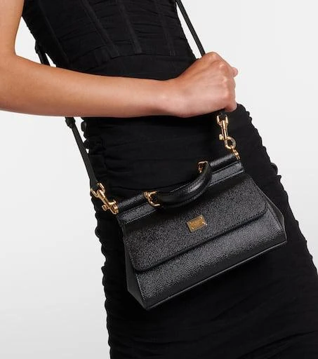 Dolce & Gabbana Sicily Mini leather crossbody bag 6