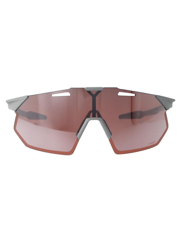 100% MATTE STONE GREY - HIPER CRIMSON SILVER MIRROR LENS ACETATE SUNGLASSES