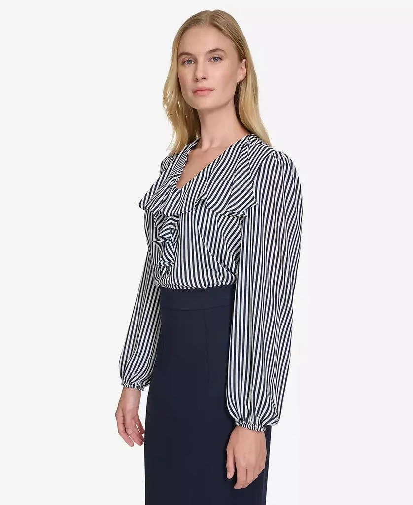 Tommy Hilfiger Women's Striped Ruffled Long-Sleeve Top 3