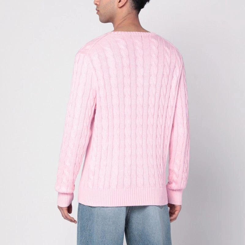 Ralph Lauren PINK CABLE-KNIT COTTON SWEATER 2