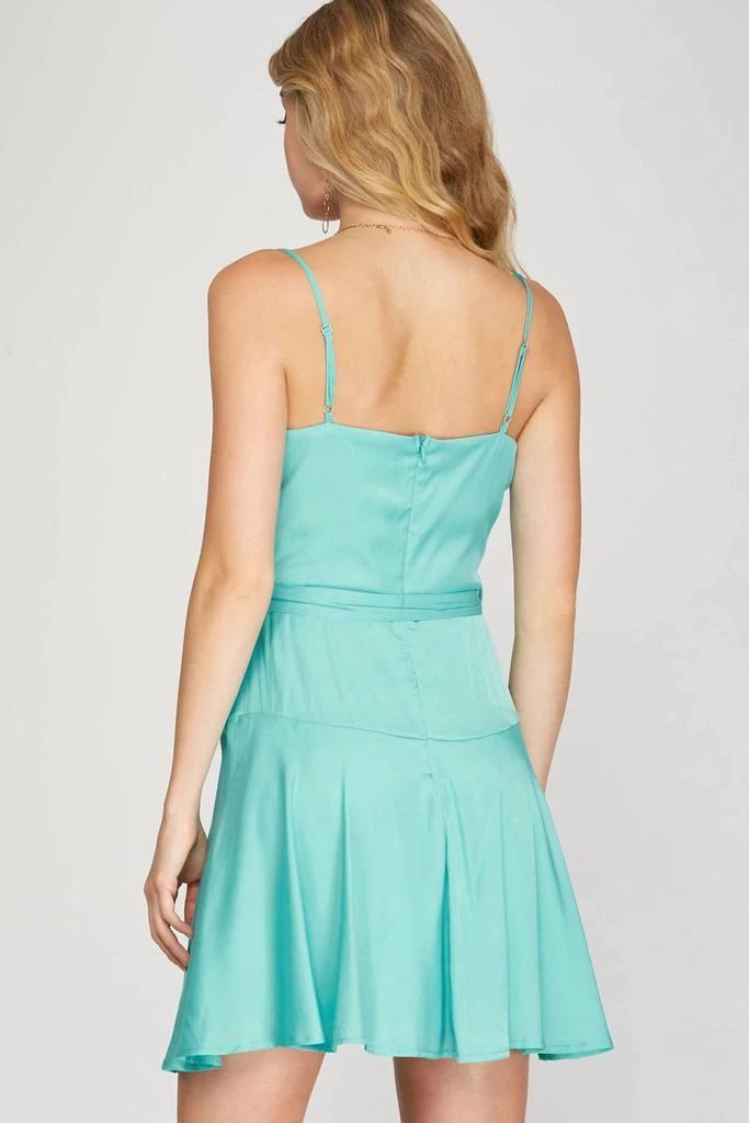 Shop Cowl Neck Cami Swing Dress In Aqua on Sale at BeyondStyle  Get 47%  Off Cowl Neck Cami Swing Dress In Aqua with Limited-Time Flash Deals,  Exclusive Discounts, and Special Offers.