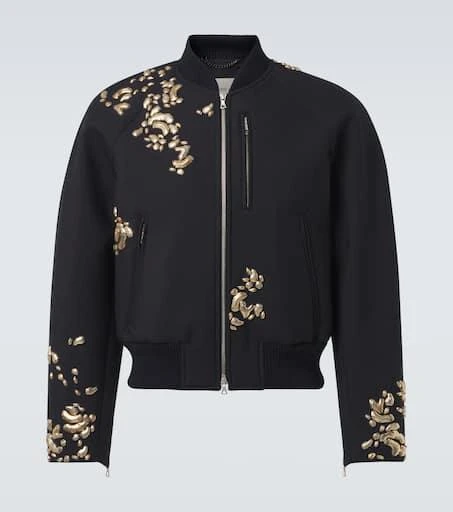 Dries Van Noten Embroidered wool-blend bomber jacket 1