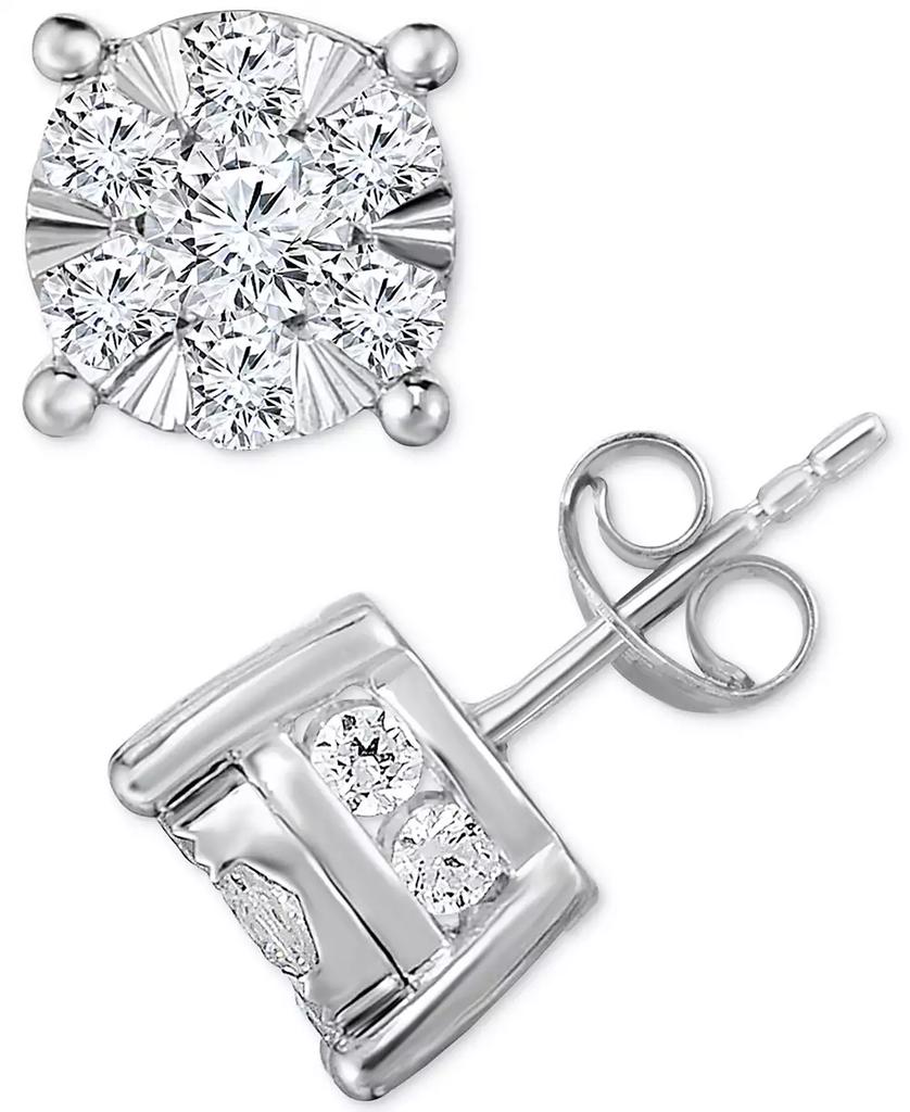 TruMiracle Diamond Stud Earrings (2 ct. t.w.) in 14K White Gold