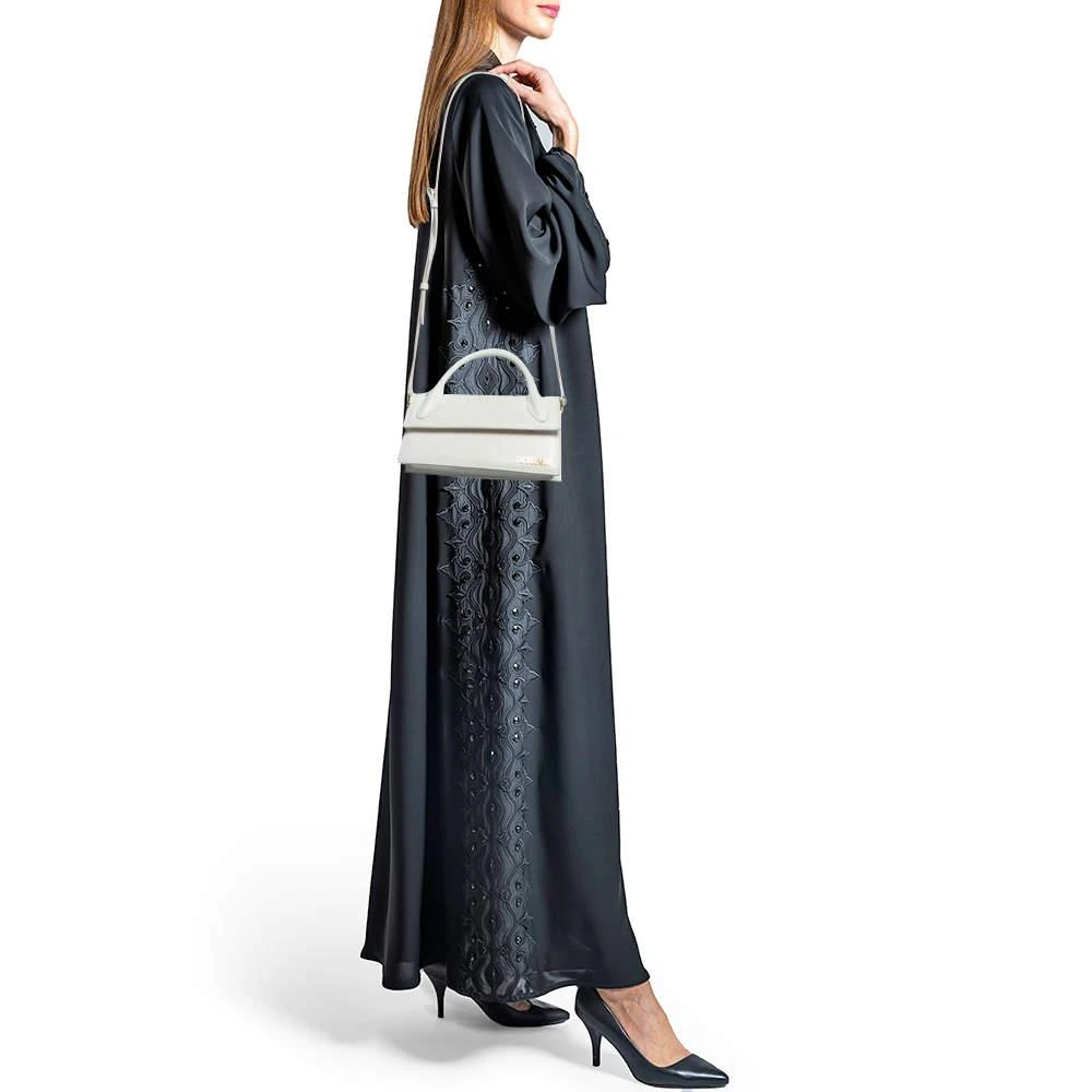 Jacquemus Jacquemus White Leather Long Le Chiquito Top Handle Bag 2