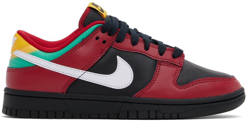 NIKE Black & Red Dunk Low Retro LTD Sneakers