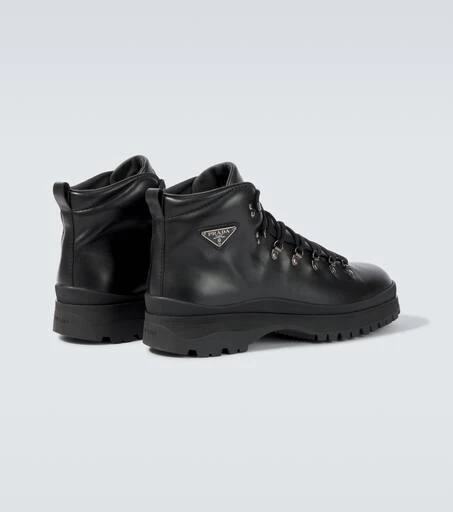 Prada Brixxen leather lace-up boots 6