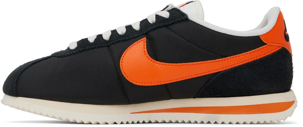 NIKE Black & Orange Cortez Textile Sneakers 3