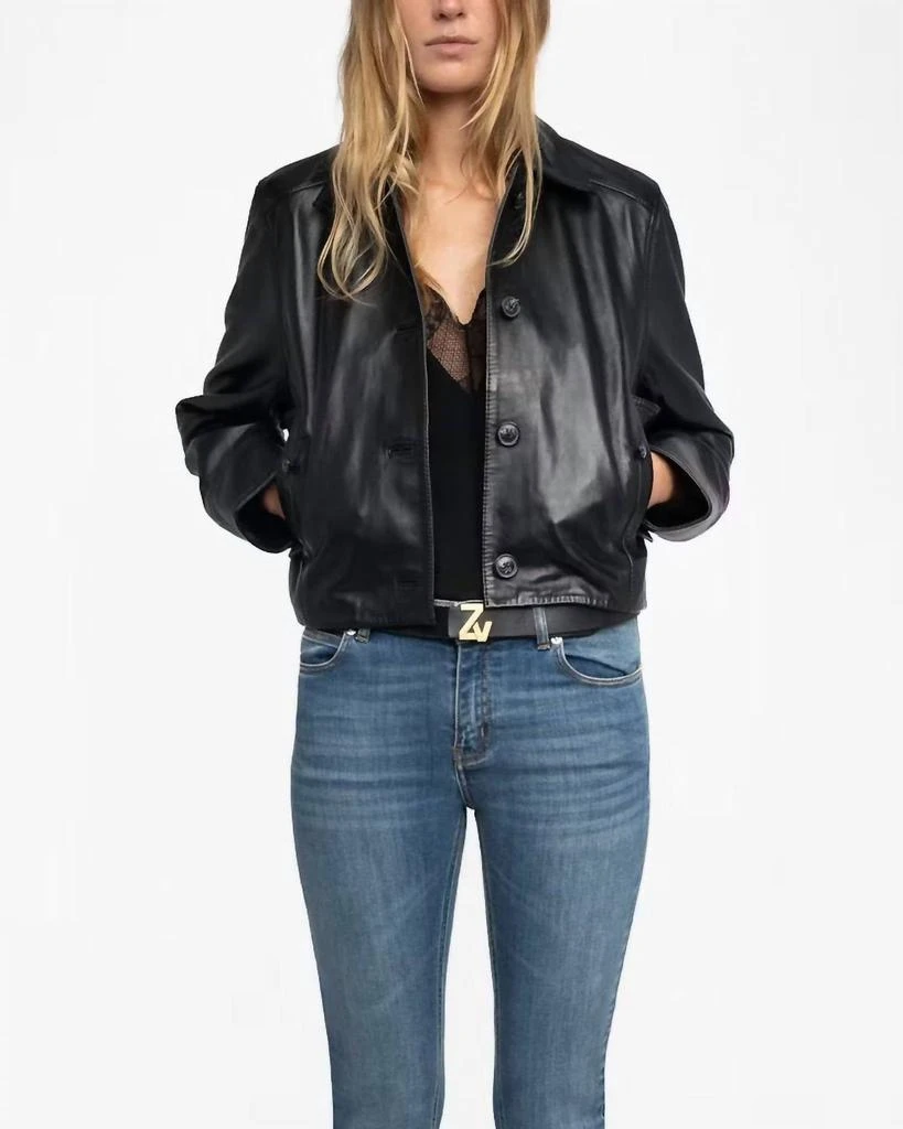 ZADIG 
VOLTAIRE Zadig 
Voltaire - Liston Cropped Leather Jacket