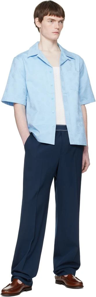 Casablanca Navy Wool Sports Trousers 4