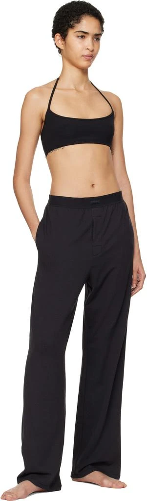 SKIMS Black Soft Lounge Halter Scoop Bralette 4