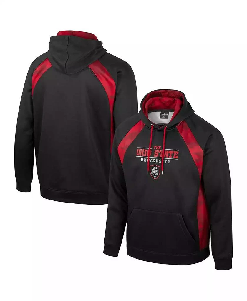 Colosseum Men's Black Ohio State Buckeyes Big Tall On Honor Pullover Hoodie 1
