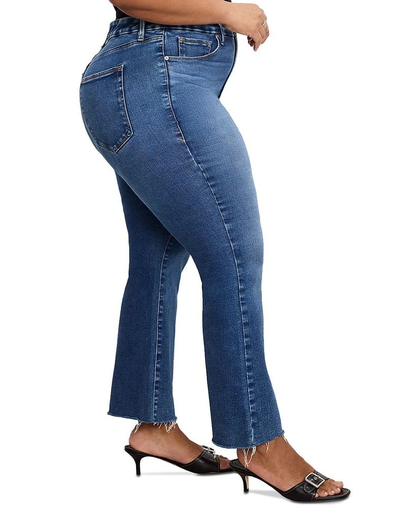 Good American Soft Tech Good Leg Cropped Bootcut Jeans in Indigo818 8