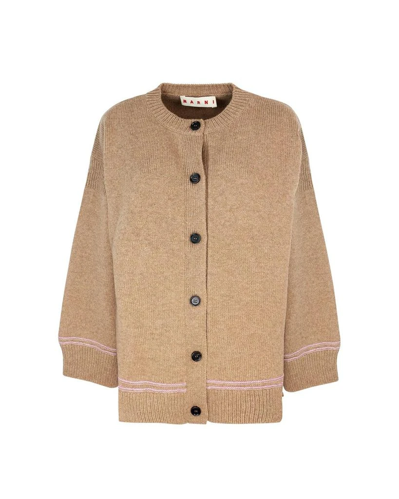 Marni Marni Logo Intarsia Button-Up Cardigan 1