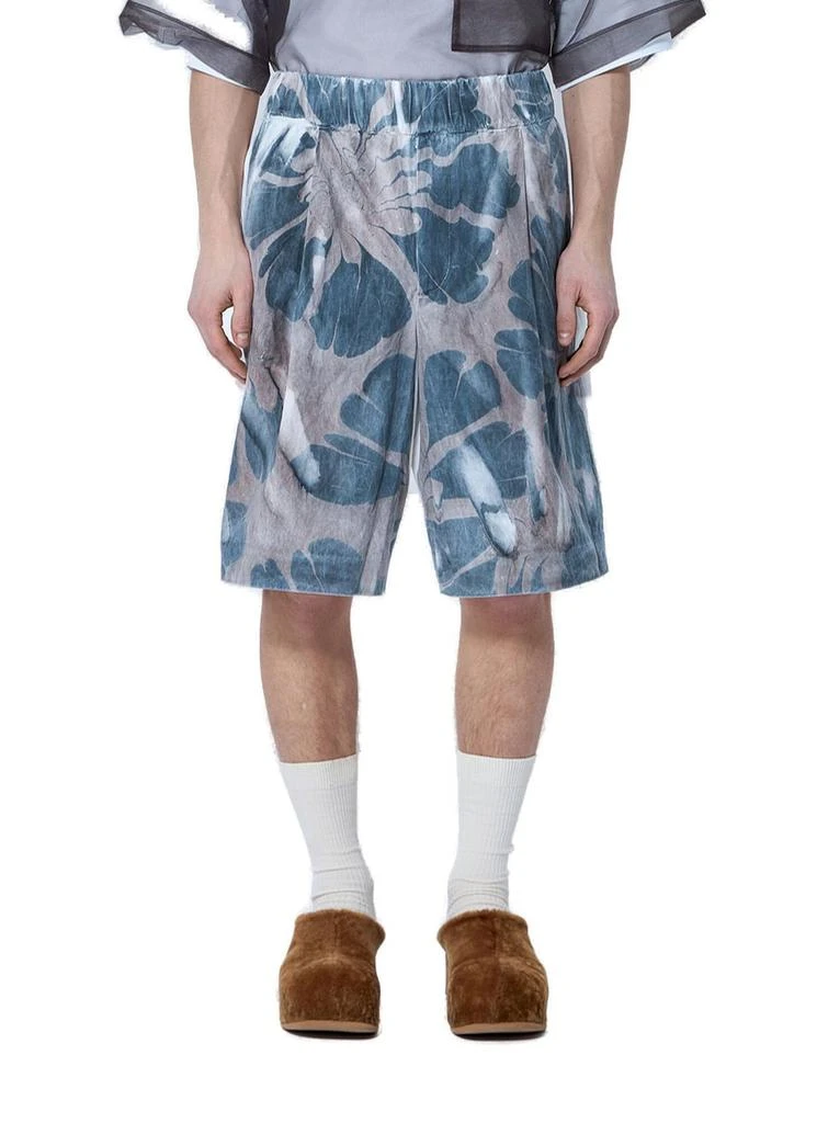 Dries Van Noten Dries Van Noten Graphic Printed Poplin Shorts 1