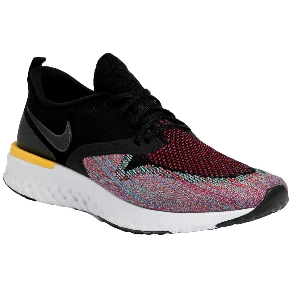 NIKE Odyssey React 2 Flyknit Black/Black-University Red  AH1015-005 Men's 4