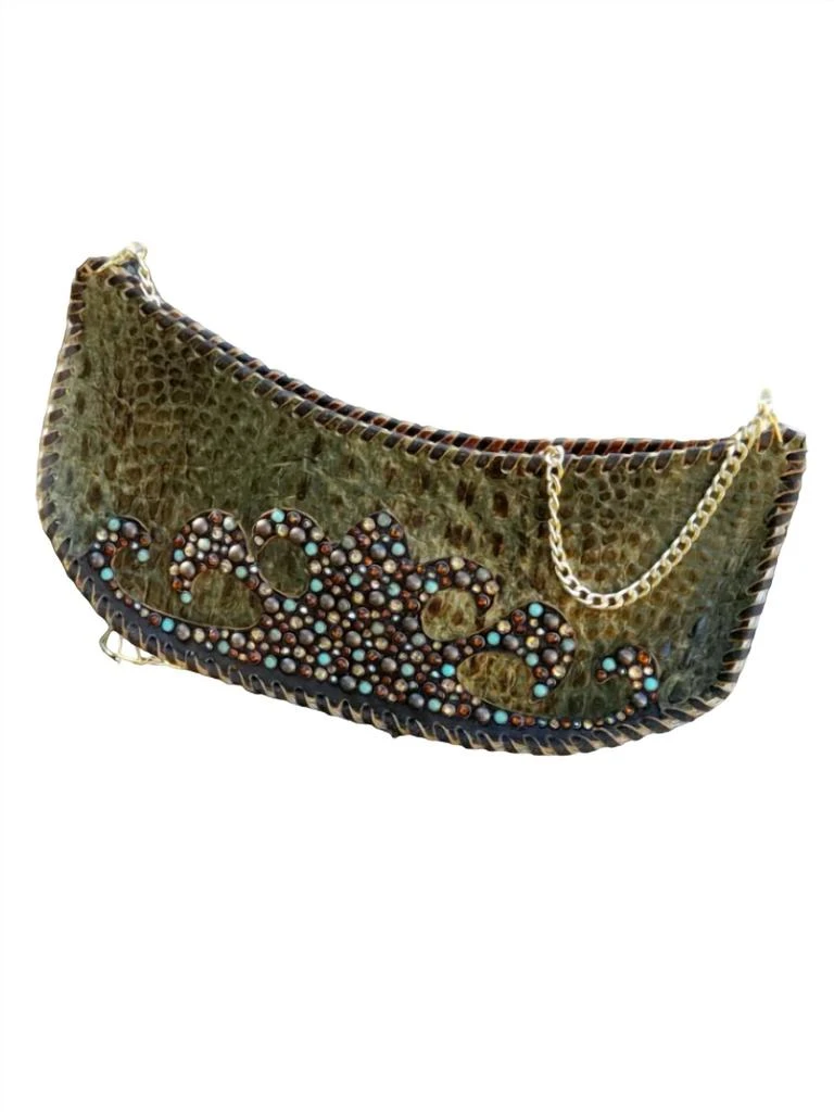 KurtMen Scalloped Purse In Green 1