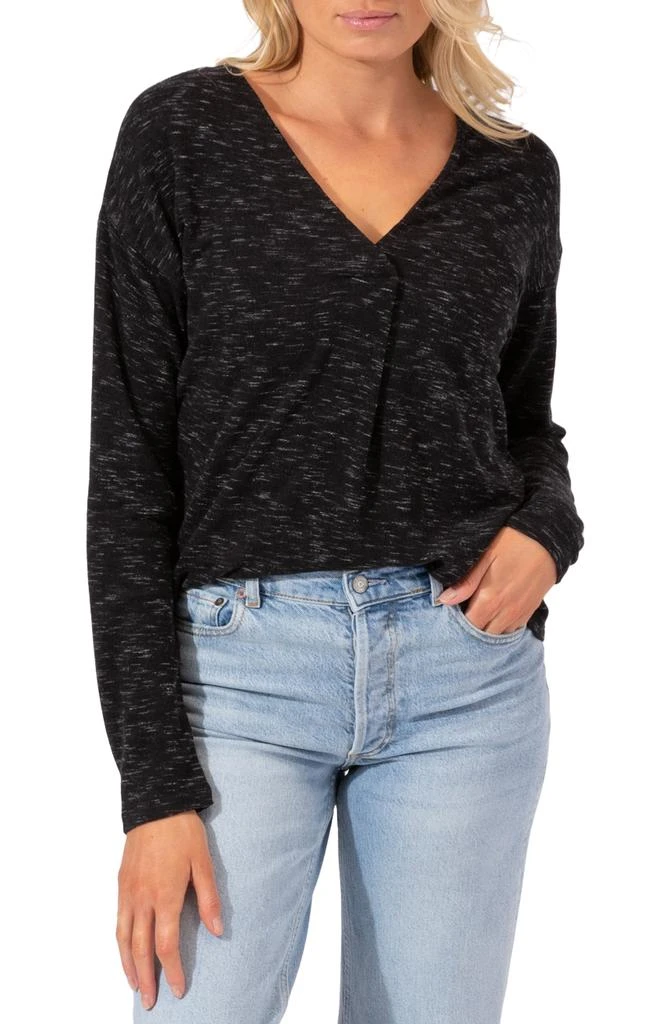 Threads for Thought Johanna Long Sleeve V-Neck Overlap Shirt 1