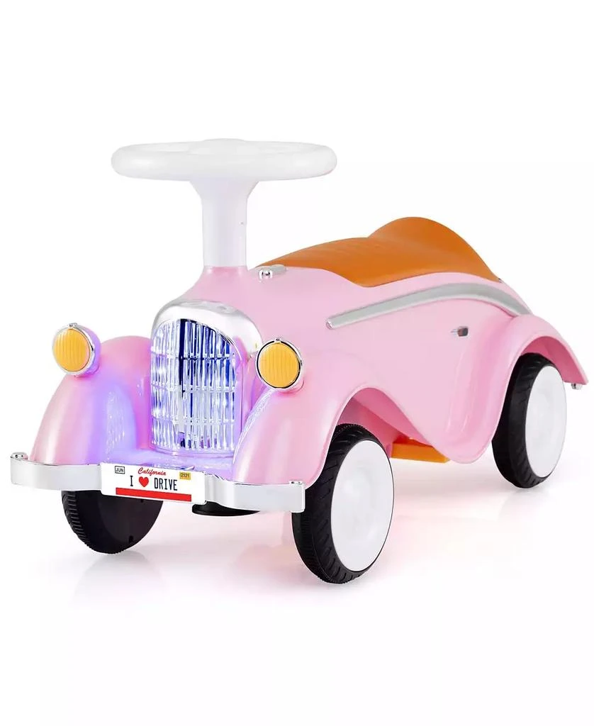 Mecale Toddler Ride on Toy Classic Sliding Car with Horn and LED Headligh