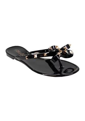 Mudd Papaya Studded Bow J  Flat Sandals