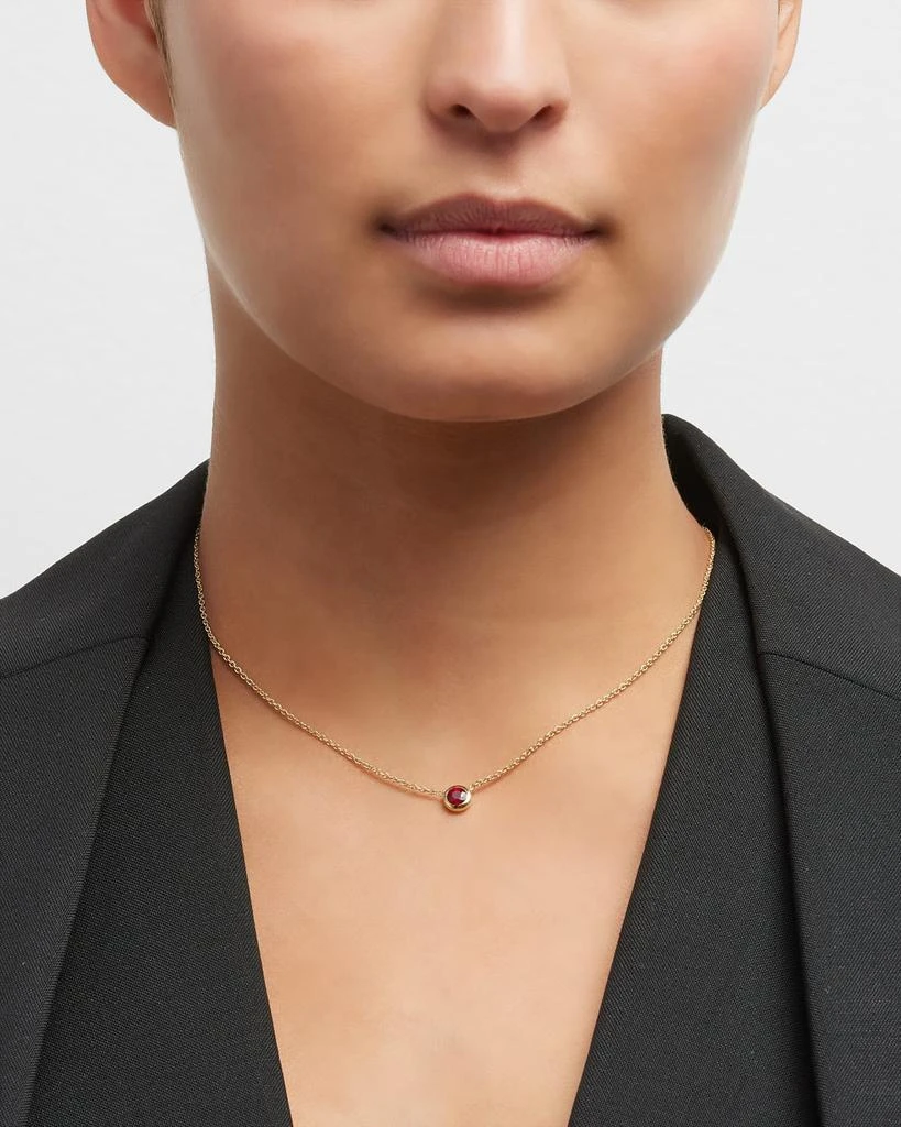 Roberto Coin 18K Yellow Gold Ruby Big Single Station Necklace 2