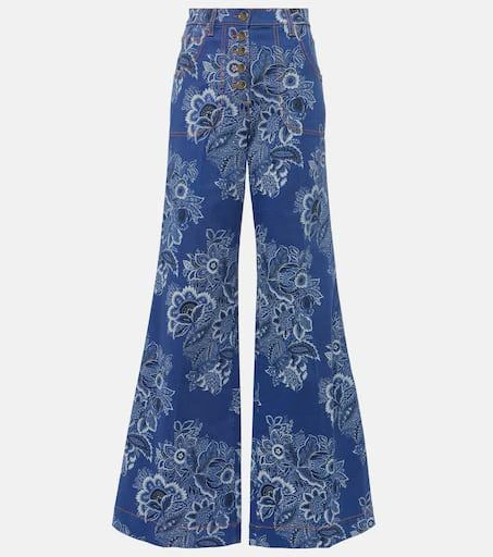 ETRO Floral high-rise flared jeans 1