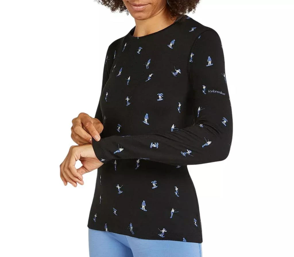 Icebreaker Icebreaker Women's Merino 200 Oasis Long Sleeve Crew Snow Day Thermal Top 1