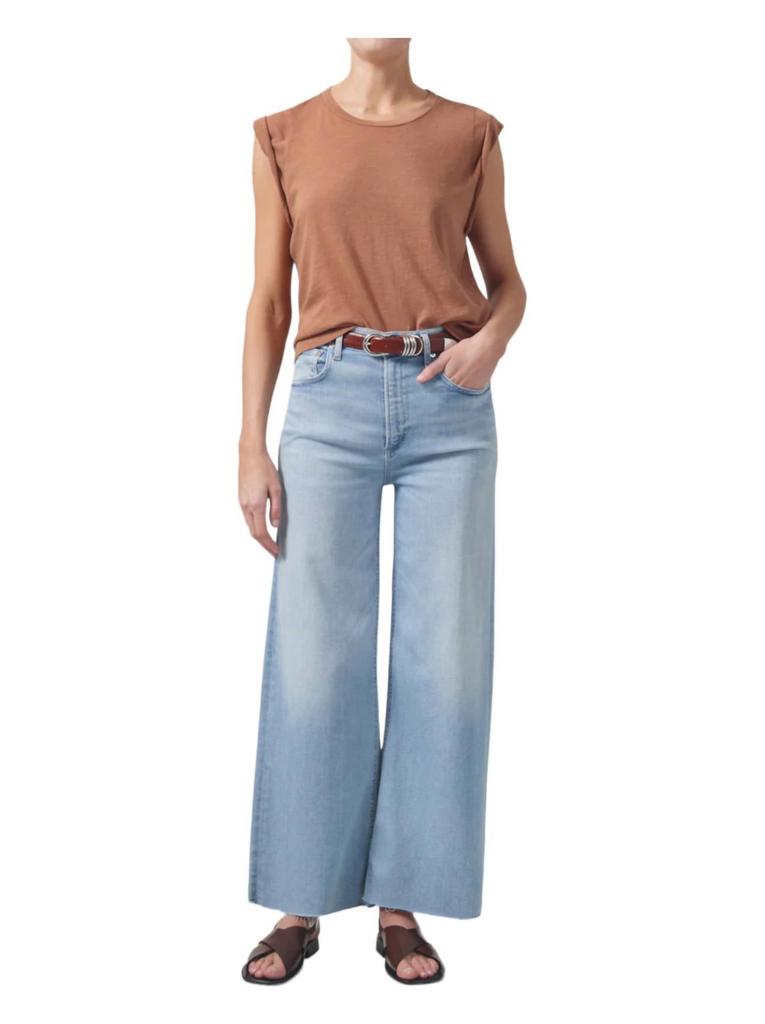 Citizens Of Humanity Lyra Cropped Wide Leg Jeans In Marquee